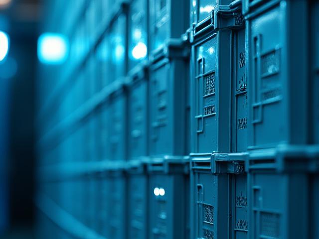 Sterile crates stored in a climate controlled environment