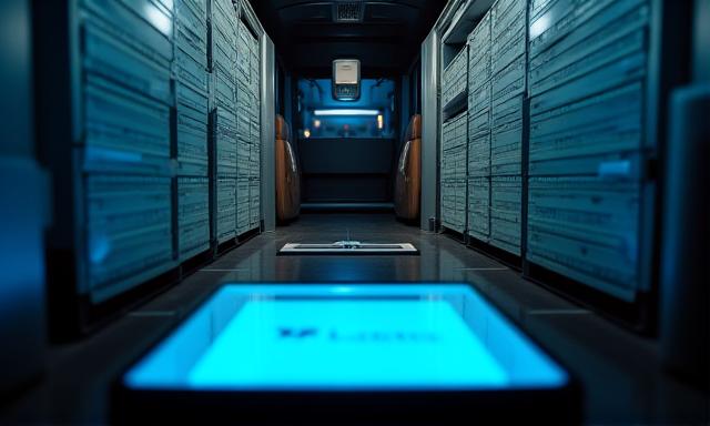 Medical supply boxes loaded in a clean truck interior