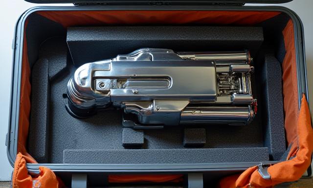 Surgical robotic equipment being secured for transport