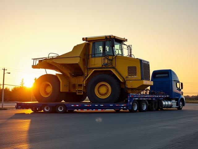 Removable Gooseneck RGN trailer with heavy tractor