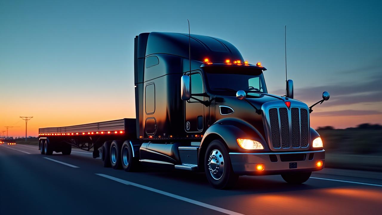 B&J Hotshot Professional Trucking on Highway